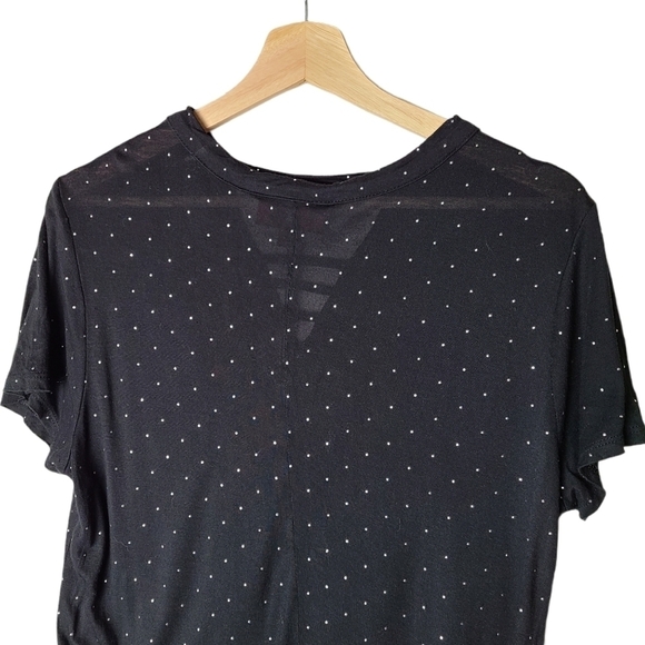 Jennifer Lopez Sz.M black v-neck T-shirt slinky Lagenlook casual comfortable - Picture 7 of 8